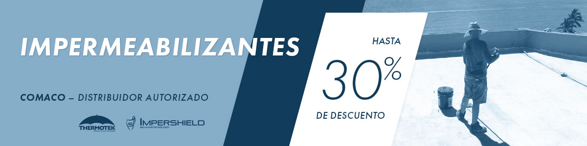 Hasta 30% de descuento en impermeabilizantes